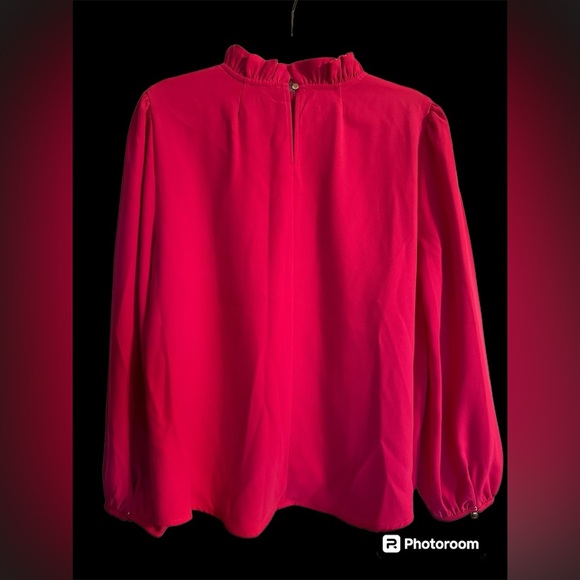 Long Sleeve Ruffle Neck Top​ - Picture 2 of 4